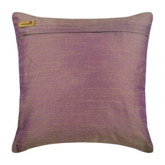 Two Tone Ivy - Purple Art Silk Throw Pillow Cover