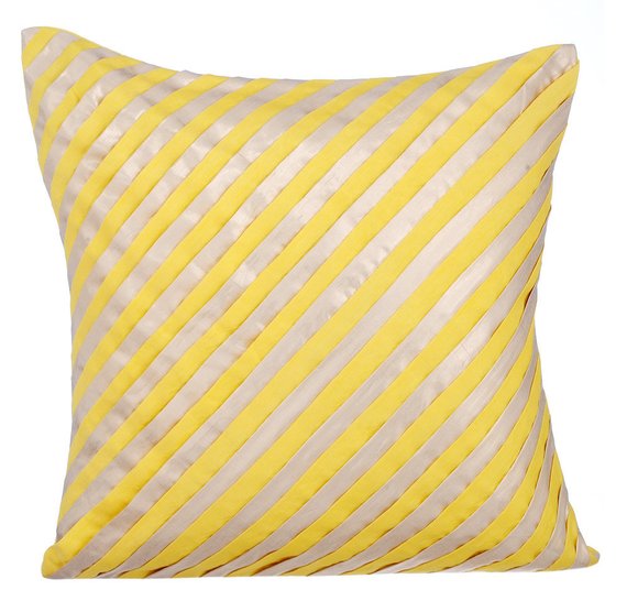 Unfolding Yellow Pillow Cover