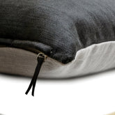 Velvet Grey Jules - Grey Velvet Decorative Euro Sham