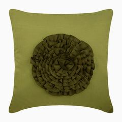 Vintage Blossoms - Brown Suede Throw Pillow Cover