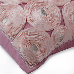 Vintage Romance - Pink Art Silk Throw Pillow Cover