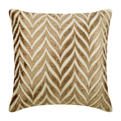 We Danced Chevron - Ivory Velvet Decorative Euro Sham