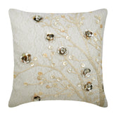 Wedding Bells - Ivory Silk Decorative Euro Sham