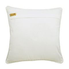 White Beehive - White Jacquard Silk Decorative Euro Sham
