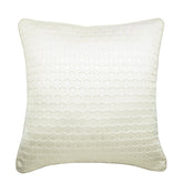 White Beehive - White Jacquard Silk Decorative Euro Sham