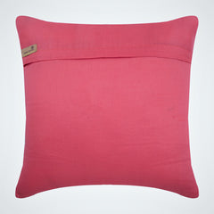 White Forest - Coral Pink Cotton Linen Throw Pillow Cover
