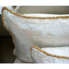 White Shimmer - White Velvet Throw Pillow Cover