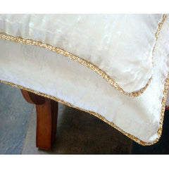 White Shimmer - White Velvet Decorative Euro Sham