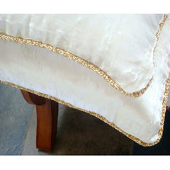 White Shimmer - White Velvet Throw Pillow Cover