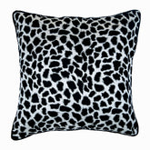 Wild Jungle - Black N White Velvet Decorative Euro Sham
