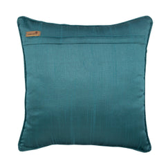 Winter Love Tree - Blue Jacquard Silk Throw Pillow Cover