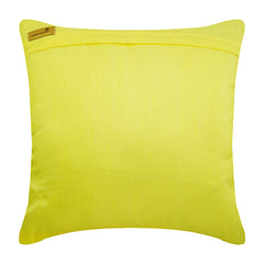 Yellow Brick Road - Yellow Art Silk Throw Pillow Cover