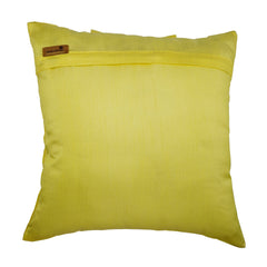 Yellow Ocean - Yellow Art Silk Decorative Euro Sham