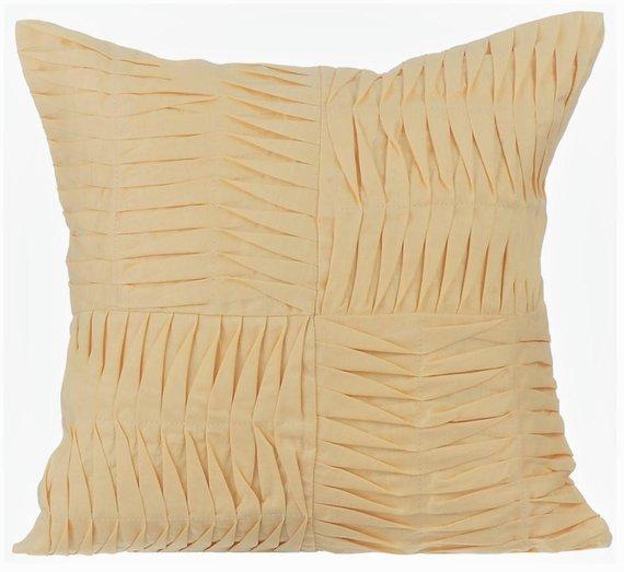 Yellow Pintuck Block Euro Sham