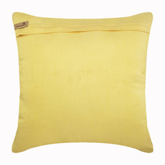 Yellow Touch - Yellow Art Silk Decorative Euro Sham
