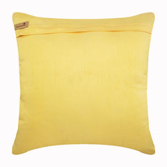 Yellow Touch - Yellow Art Silk Throw Pillow Cover