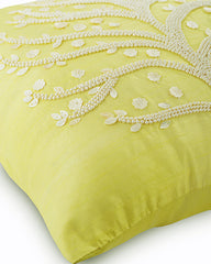 Yellow Tree - Yellow Art Silk Decorative Euro Sham