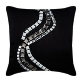 Zigs N Zags Black Throw Pillow Cover