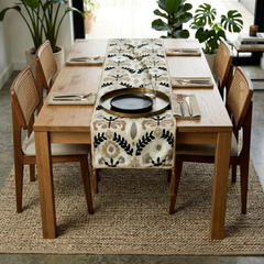 Atushi - Beige Linen Decorative Table Runner
