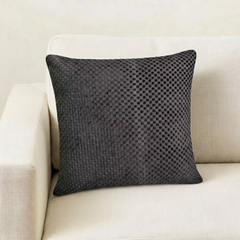 Charcoal Velvet Decorative Throw Pillow Cover - Spotted Spooks