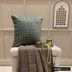 Wheeling Around Teal - Teal Green Velvet Throw Pillow Cover