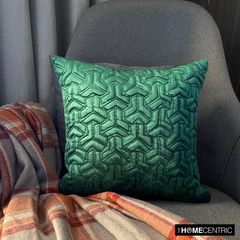 Emeraude Sea - Emerald Green Velvet Decorative Euro Sham