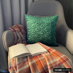 Emeraude Sea - Emerald Green Velvet Decorative Euro Sham