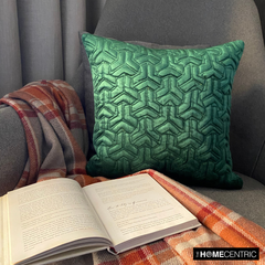 Emeraude Sea - Emerald Green Velvet Decorative Euro Sham