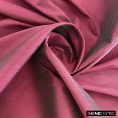 Fuchsia And Green Art Silk / Faux Silk Fabric By The Yard