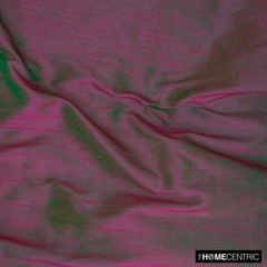 Fuchsia And Green Art Silk / Faux Silk Fabric By The Yard