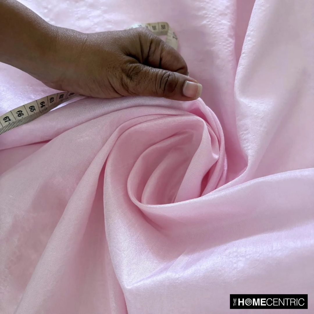 Soft Pink Art Silk / Faux Silk Fabric By The Yard