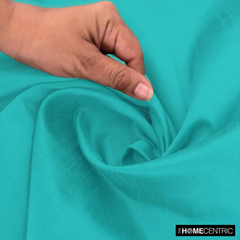 Aqua Art Silk / Faux Silk Fabric By The Yard