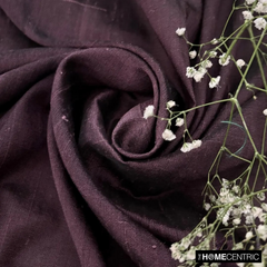 Dark Wine Silk Dupioni Fabric By The Yard
