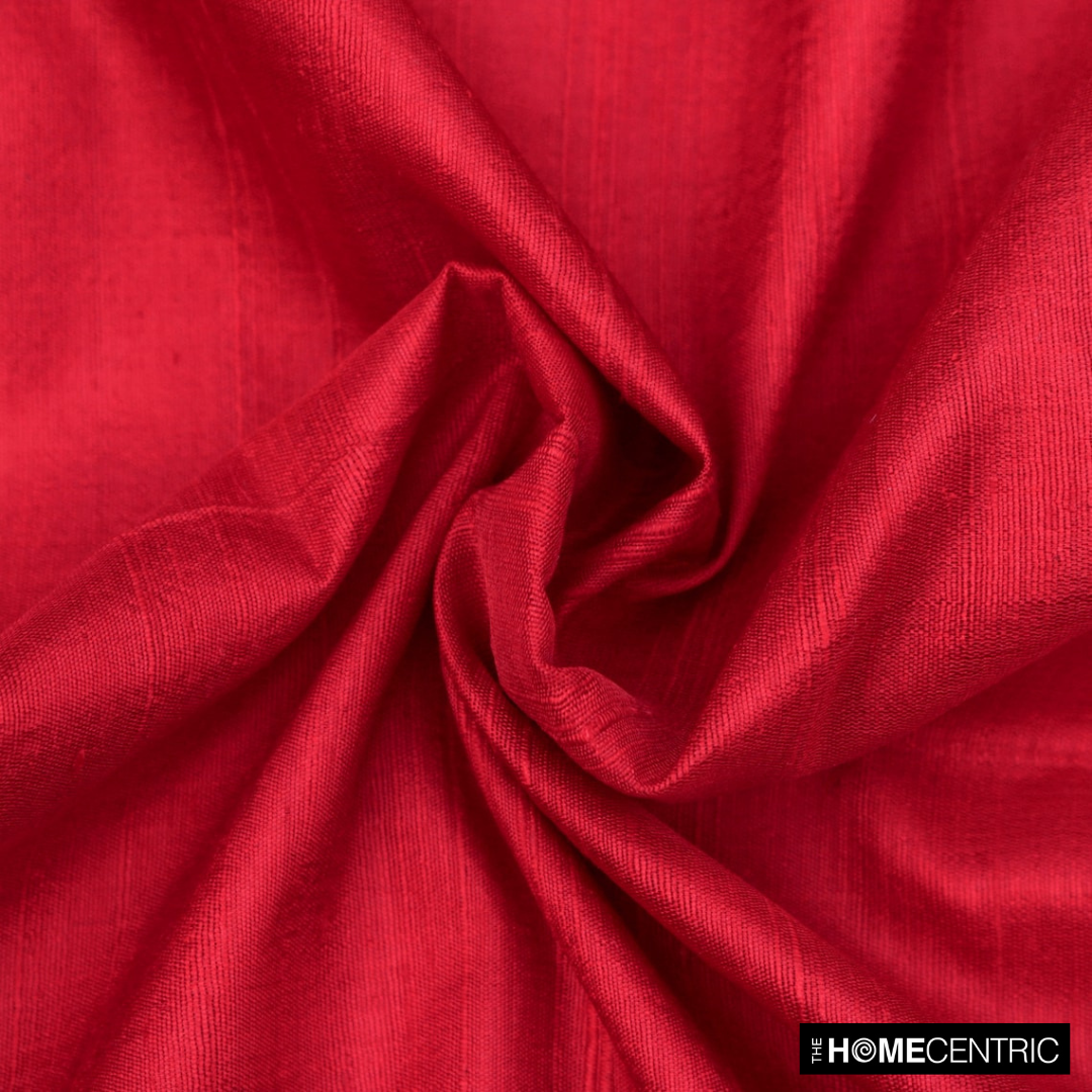 Red Silk Dupioni Fabric By The Yard