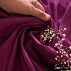 Dark Fuchsia Pink Silk Dupioni Fabric By The Yard