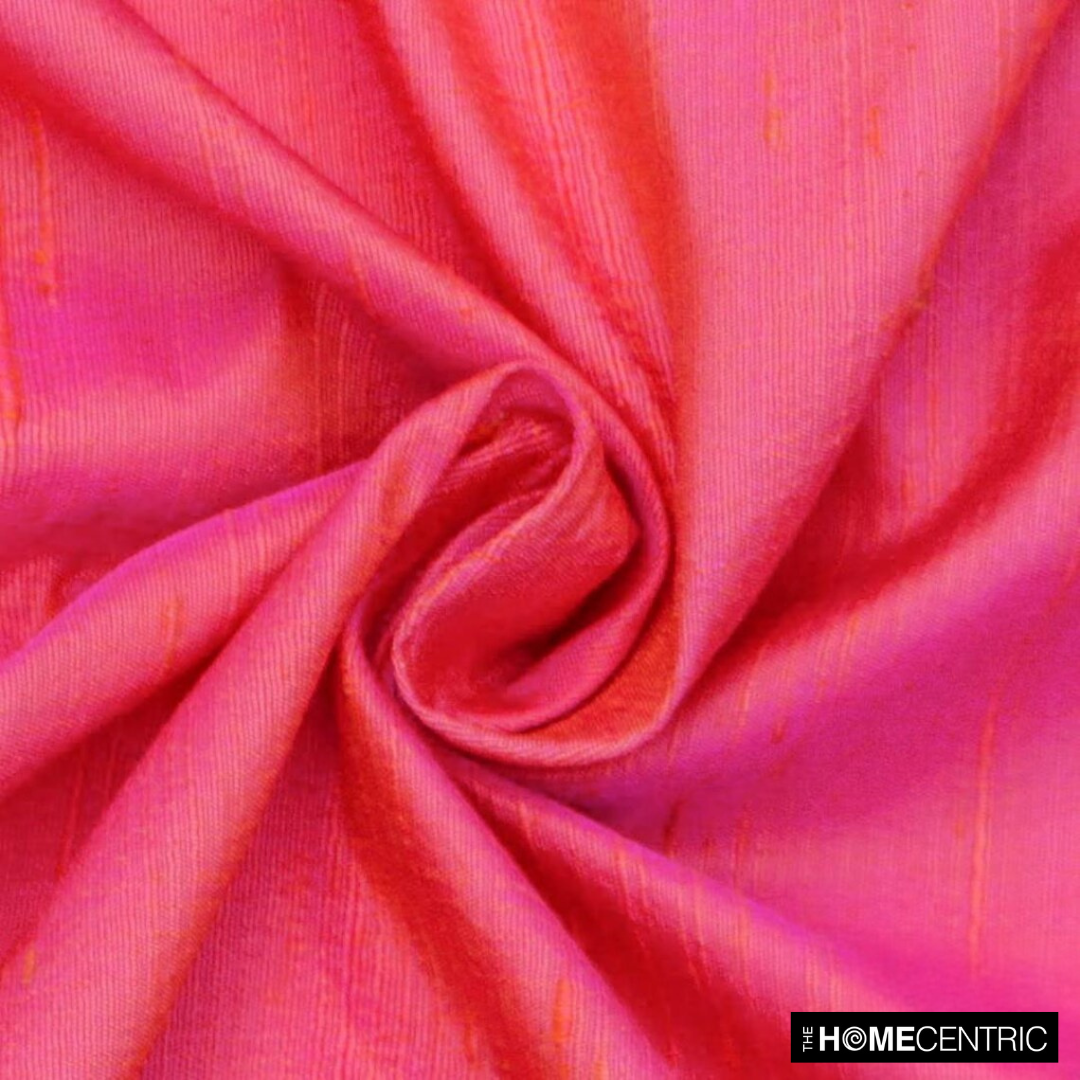 Coral Pink Silk Dupioni Fabric By The Yard