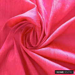 Coral Pink Silk Dupioni Fabric By The Yard