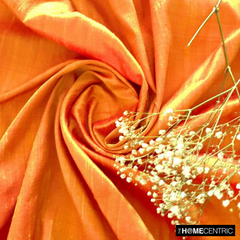 Saffron Orange Silk Dupioni Fabric By The Yard