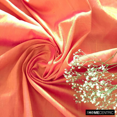 Pink, Yellow Silk Dupioni Fabric By The Yard