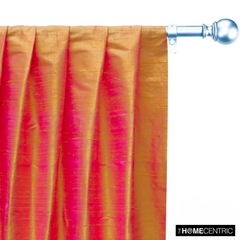 Pink, Yellow Silk Dupioni Fabric By The Yard