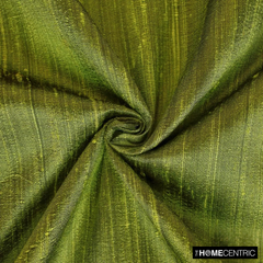 Olive Green Silk Dupioni Fabric By The Yard