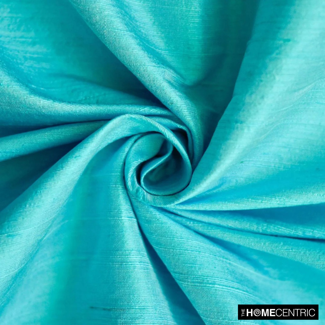 Sea Green Silk Dupioni Fabric By The Yard