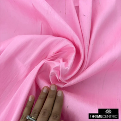 Light Pink 100% Pure Silk Dupioni Fabric By The Yard