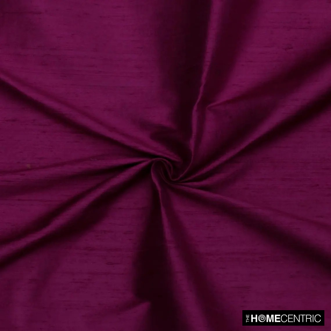 Burgundy 100% Pure Silk Fabric By The Yard