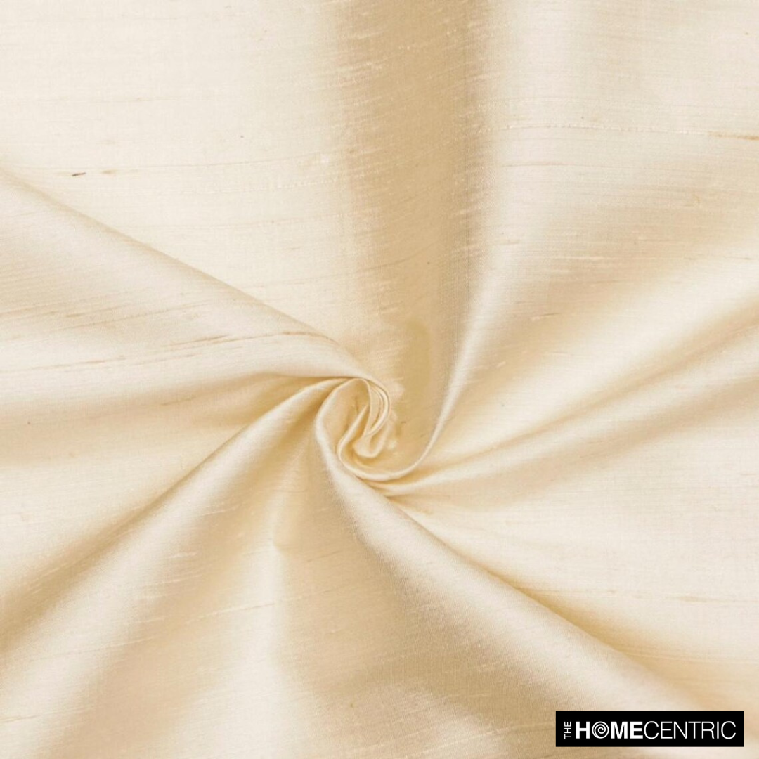 Cream 100% Pure Silk Fabric By The Yard