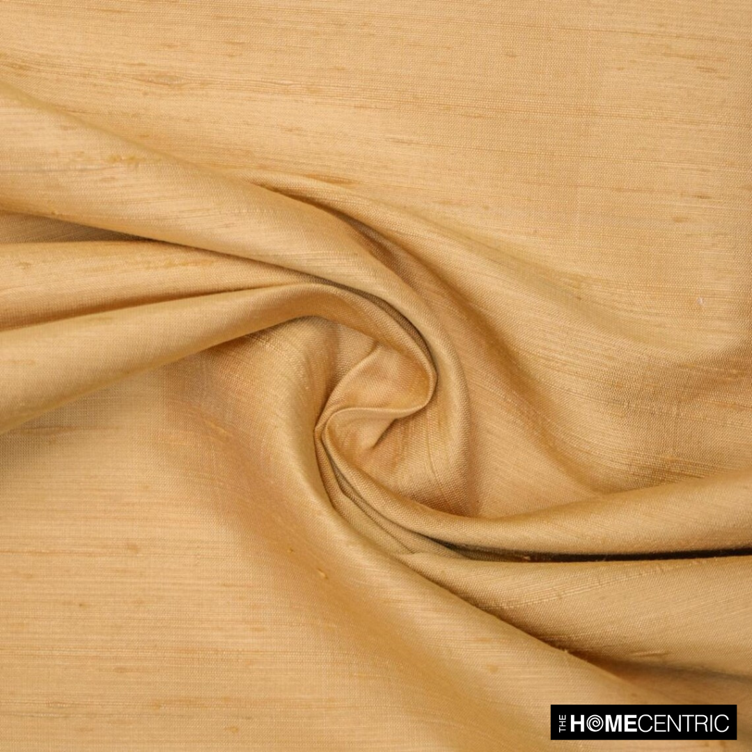 Light Gold 100% Pure Silk Fabric By The Yard