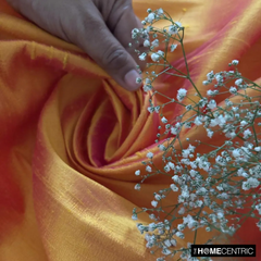 Gold, Pink 100% Pure Silk Dupioni Fabric By The Yard