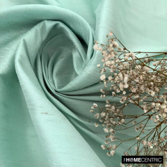 Mint Green 100% Pure Silk Dupioni Fabric By The Yard