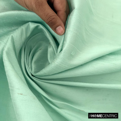 Mint Green 100% Pure Silk Dupioni Fabric By The Yard