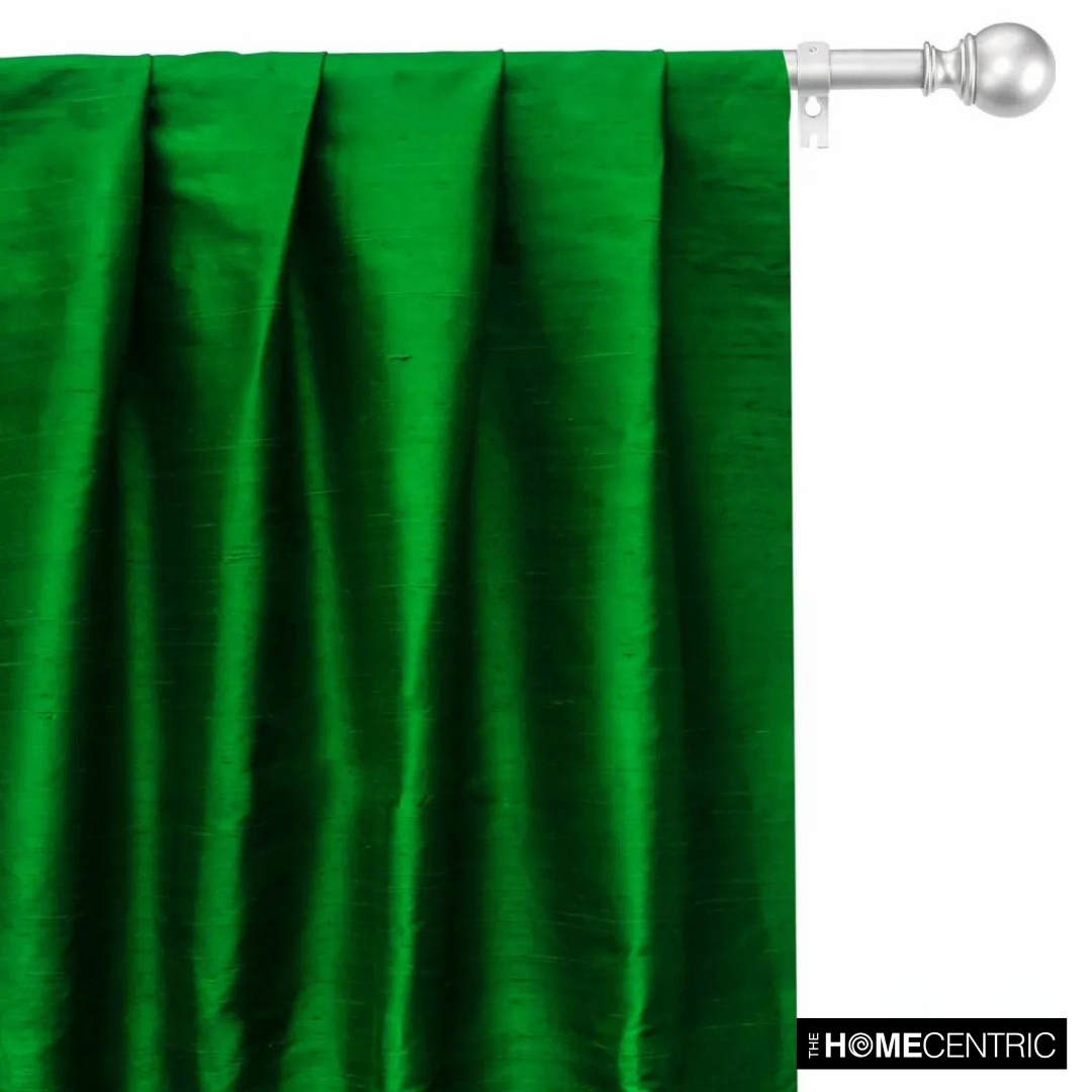 Emerald Green 100% Pure Silk Dupioni Fabric By The Yard 1 Yard Emerald Green 100% Pure Silk Dupioni Fabric By The Yard 1 Yard